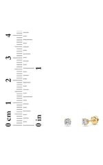 Load image into Gallery viewer, 0.25CTW Round Shaped Lab Grown Diamond (F/VS) Stud Earrings in 14K Gold

