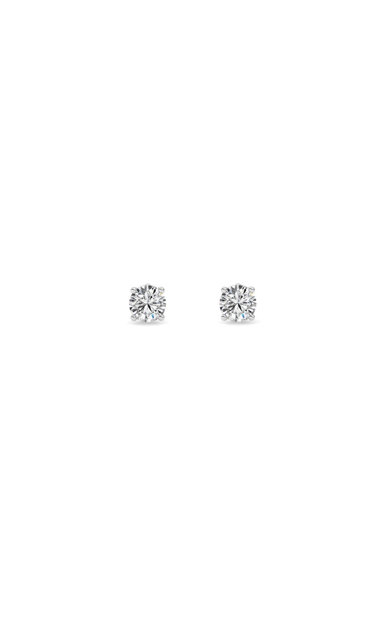 0.5CTW Round Shaped Lab Grown Diamond (F/VS) Stud Earrings in 14K Gold