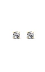 Load image into Gallery viewer, 3CTW Round Shaped Lab Grown Diamond (F/VS) Stud Earrings in 14K Gold
