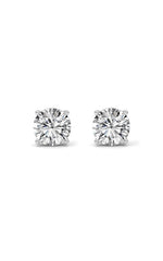 Load image into Gallery viewer, 5CTW Round Shaped Lab Grown Diamond (F/VS) Stud Earrings in 14K White Gold
