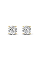 Load image into Gallery viewer, 5CTW Round Shaped Lab Grown Diamond (F/VS) Stud Earrings in 14K White Gold
