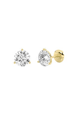 Load image into Gallery viewer, 0.5CTW Round Shaped Lab Grown Diamond (F/VS) Stud Earrings in 14K Gold
