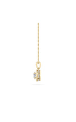 Load image into Gallery viewer, 0.75CTW Oval Shaped Lab Grown Diamond (F/VS) Halo Pendant in 14K Gold
