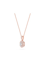 Load image into Gallery viewer, 0.75CTW Oval Shaped Lab Grown Diamond (F/VS) Halo Pendant in 14K Gold
