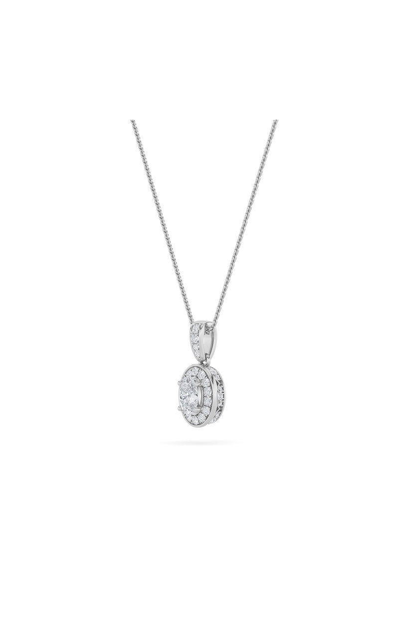 1.3CTW Oval Shaped Lab Grown Diamond (F/VS)  Pendant in 14K Gold