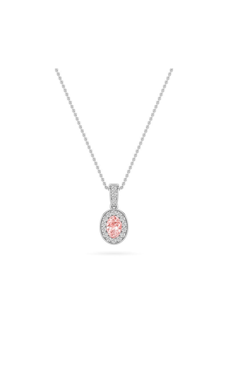 1.3CTW Oval Shaped Lab Grown Diamond (F/VS)  Pendant in 14K Gold
