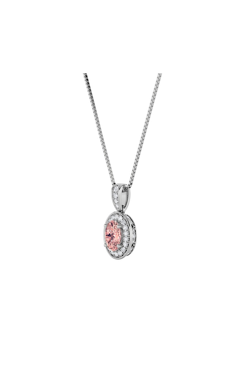 1.3CTW Oval Shaped Lab Grown Diamond (F/VS)  Pendant in 14K Gold