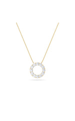 Load image into Gallery viewer, 2CTW Round Shaped Lab Grown Diamond (F/VS) Circle Pendant in 14K Gold
