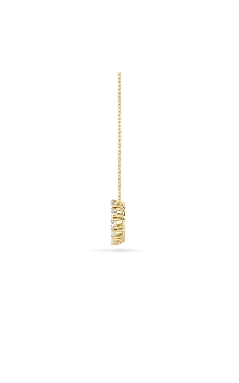 2CTW Round Shaped Lab Grown Diamond (F/VS) Circle Pendant in 14K Gold