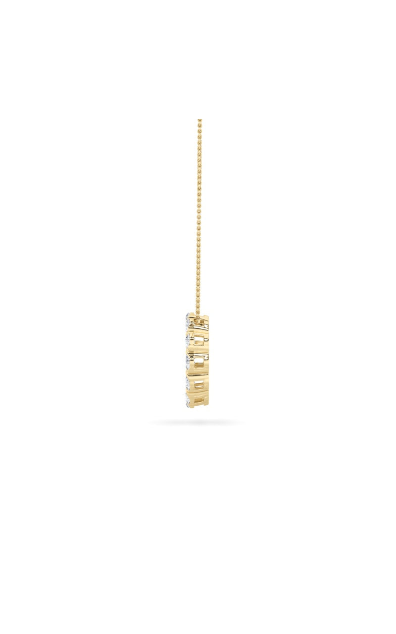 2CTW Round Shaped Lab Grown Diamond (F/VS) Circle Pendant in 14K Gold