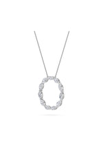 Load image into Gallery viewer, 2.25CTW Marquise Shaped Lab Grown Diamond (F/VS) Circle Necklace in 14K Gold
