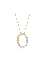 Load image into Gallery viewer, 2.25CTW Marquise Shaped Lab Grown Diamond (F/VS) Circle Necklace in 14K Gold

