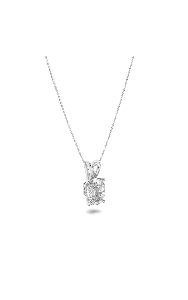 Vvs) split bale solitaire pendant in 14k gold