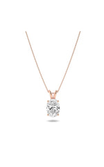 Load image into Gallery viewer, 1CTW Oval Shaped Lab Grown Diamond (F/VS) Split Bale Solitaire Pendant in 14K Gold
