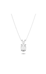 Load image into Gallery viewer, 3CTW Oval Shaped Lab Grown Diamond (F/VS) Split Bale Solitaire Pendant in 14K Gold
