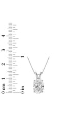 Load image into Gallery viewer, 3CTW Oval Shaped Lab Grown Diamond (F/VS) Split Bale Solitaire Pendant in 14K Gold
