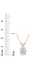 Load image into Gallery viewer, 3CTW Oval Shaped Lab Grown Diamond (F/VS) Split Bale Solitaire Pendant in 14K Gold
