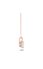 Load image into Gallery viewer, 1CTW Princess Shaped Lab Grown Diamond (F/VS) Split Bale Solitaire Pendant in 14K Gold
