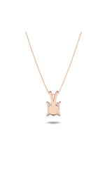 Load image into Gallery viewer, 1CTW Princess Shaped Lab Grown Diamond (F/VS) Split Bale Solitaire Pendant in 14K Gold
