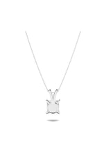 Load image into Gallery viewer, 3CTW Princess Shaped Lab Grown Diamond (F/VS) Split Bale Solitaire Pendant in 14K Gold
