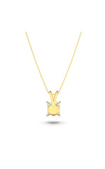 Load image into Gallery viewer, 3CTW Princess Shaped Lab Grown Diamond (F/VS) Split Bale Solitaire Pendant in 14K Gold
