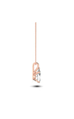 Load image into Gallery viewer, 1CTW Pear Shaped Lab Grown Diamond (F/VS) Split Bale Solitaire Pendant in 14K Gold

