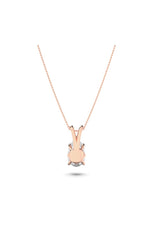 Load image into Gallery viewer, 1CTW Pear Shaped Lab Grown Diamond (F/VS) Split Bale Solitaire Pendant in 14K Gold
