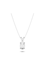 Load image into Gallery viewer, 2CTW Pear Shaped Lab Grown Diamond (F/VS) Split Bale Solitaire Pendant in 14K Gold
