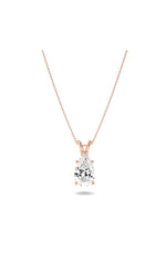 Load image into Gallery viewer, 3CTW Pear Shaped Lab Grown Diamond (F/VS) Split Bale Solitaire Pendant in 14K Gold
