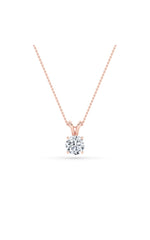 Load image into Gallery viewer, 1CTW Round Shaped Lab Grown Diamond (F/VS) Split Bale Solitaire Pendant in 14K Gold
