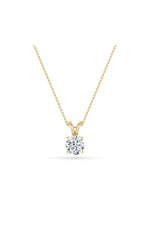 Load image into Gallery viewer, 3CTW Round Shaped Lab Grown Diamond (F/VS) Split Bale Solitaire Pendant in 14K Gold
