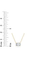 Load image into Gallery viewer, 1CTW Elongated Cushion Shaped Lab Grown Diamond (F/VS) East West Solitaire Necklace in 14K Gold
