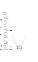 Load image into Gallery viewer, 1CTW Elongated Cushion Shaped Lab Grown Diamond (F/VS) East West Solitaire Necklace in 14K Gold
