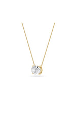 Load image into Gallery viewer, 1CTW Oval Shaped Lab Grown Diamond (F/VS) East West Solitaire Necklace in 14K Gold
