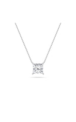 Load image into Gallery viewer, 1CTW Princess Shaped Lab Grown Diamond (F/VS) Solitaire Necklace in 14K Gold
