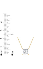 Load image into Gallery viewer, 2CTW Princess Shaped Lab Grown Diamond (F/VS) Solitaire Necklace in 14K Gold
