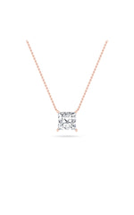 Load image into Gallery viewer, 2CTW Princess Shaped Lab Grown Diamond (F/VS) Solitaire Necklace in 14K Gold
