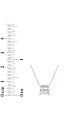 Load image into Gallery viewer, 2CTW Princess Shaped Lab Grown Diamond (F/VS) Solitaire Necklace in 14K Gold
