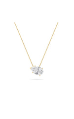 Load image into Gallery viewer, 3CTW Pear Shaped Lab Grown Diamond (F/VS) East West Solitaire Necklace in 14K Gold
