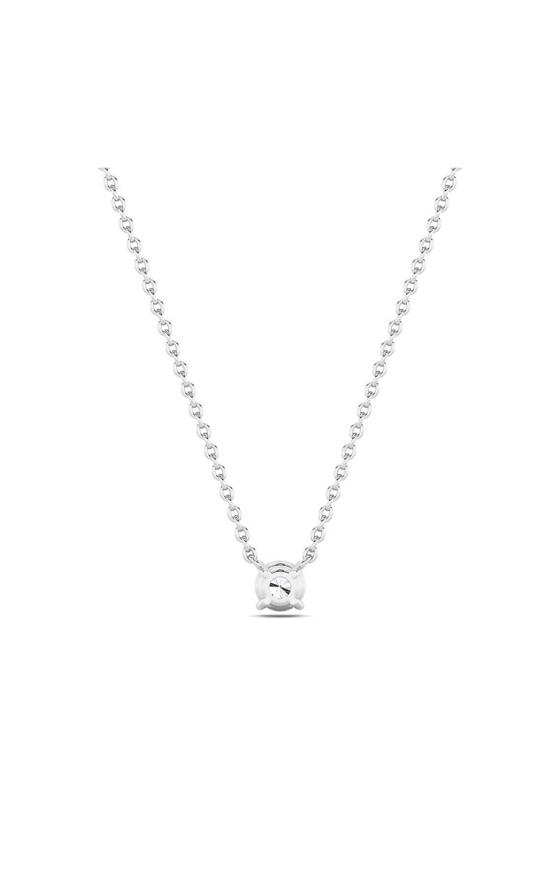 0.25CTW Round Shaped Lab Grown Diamond (F/VS) Solitaire Necklace in 14K Gold