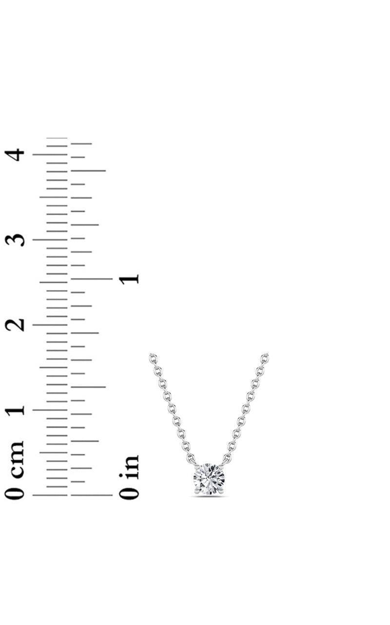 0.25CTW Round Shaped Lab Grown Diamond (F/VS) Solitaire Necklace in 14K Gold