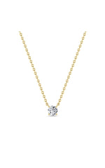 Load image into Gallery viewer, 0.25CTW Round Shaped Lab Grown Diamond (F/VS) Solitaire Necklace in 14K Gold
