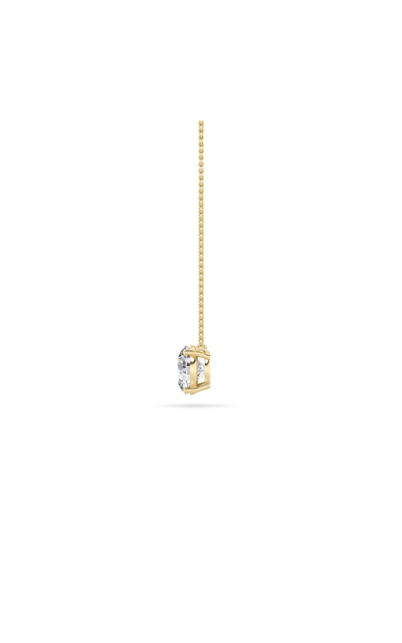 0.25CTW Round Shaped Lab Grown Diamond (F/VS) Solitaire Necklace in 14K Gold