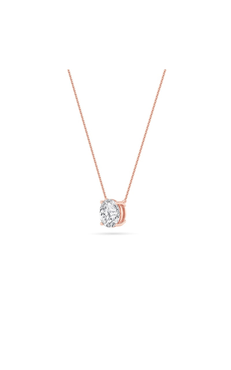 0.25CTW Round Shaped Lab Grown Diamond (F/VS) Solitaire Necklace in 14K Gold