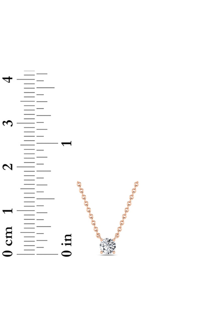 0.25CTW Round Shaped Lab Grown Diamond (F/VS) Solitaire Necklace in 14K Gold