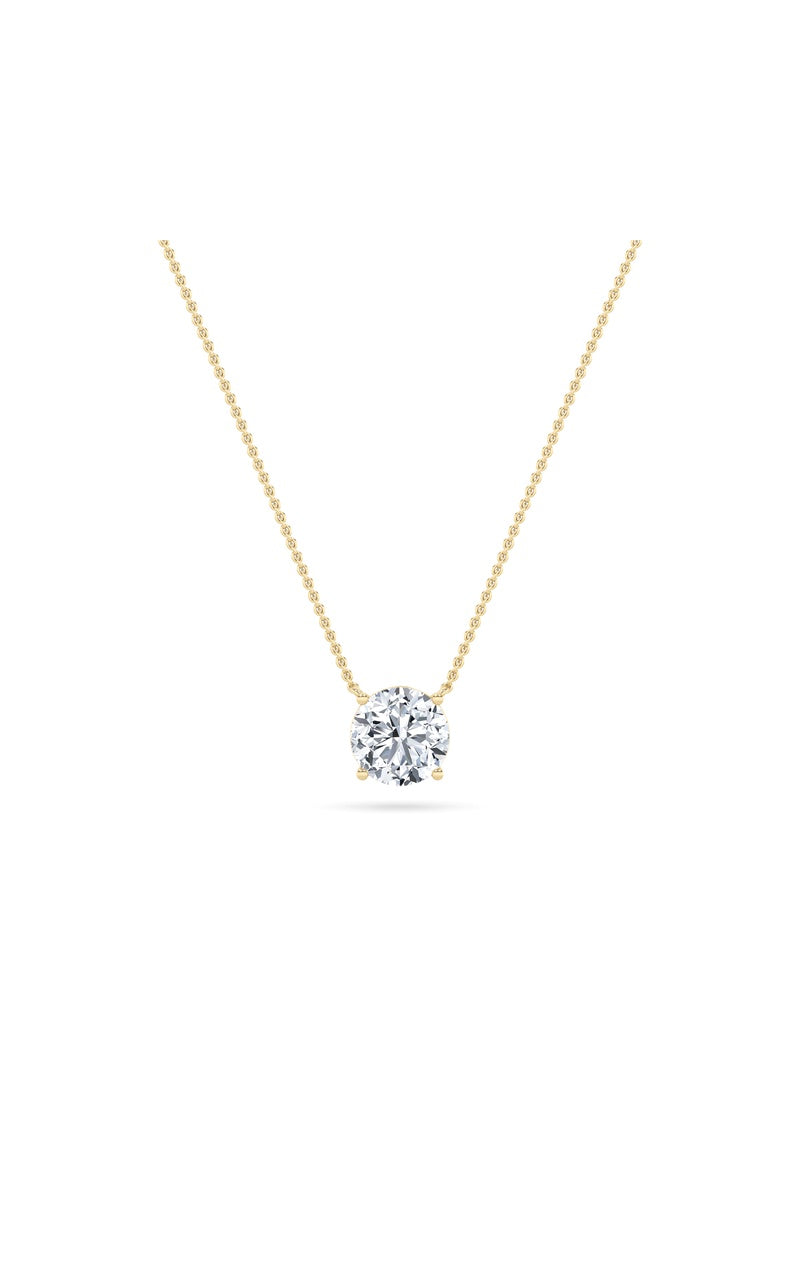 0.5CTW Round Shaped Lab Grown Diamond (F/VS) Necklace in 14K Gold