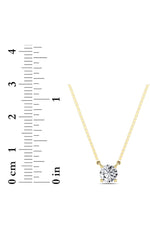 Load image into Gallery viewer, 0.5CTW Round Shaped Lab Grown Diamond (F/VS) Necklace in 14K Gold
