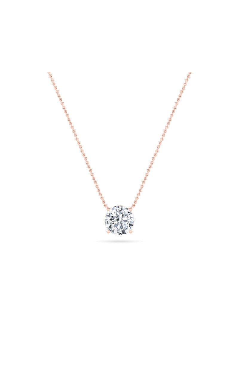 0.5CTW Round Shaped Lab Grown Diamond (F/VS) Necklace in 14K Gold