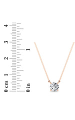 Load image into Gallery viewer, 0.5CTW Round Shaped Lab Grown Diamond (F/VS) Necklace in 14K Gold
