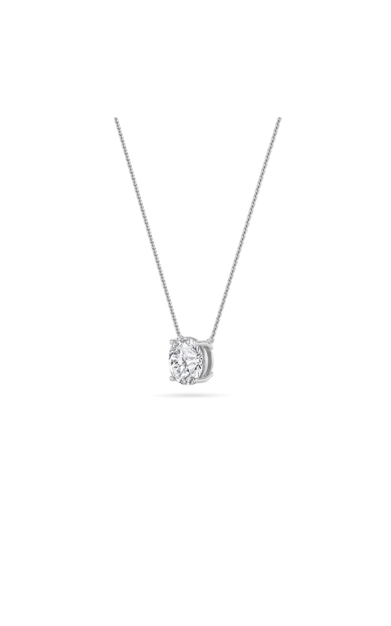 0.75CTW Round Shaped Lab Grown Diamond (F/VS) Solitaire Necklace in 14K Gold